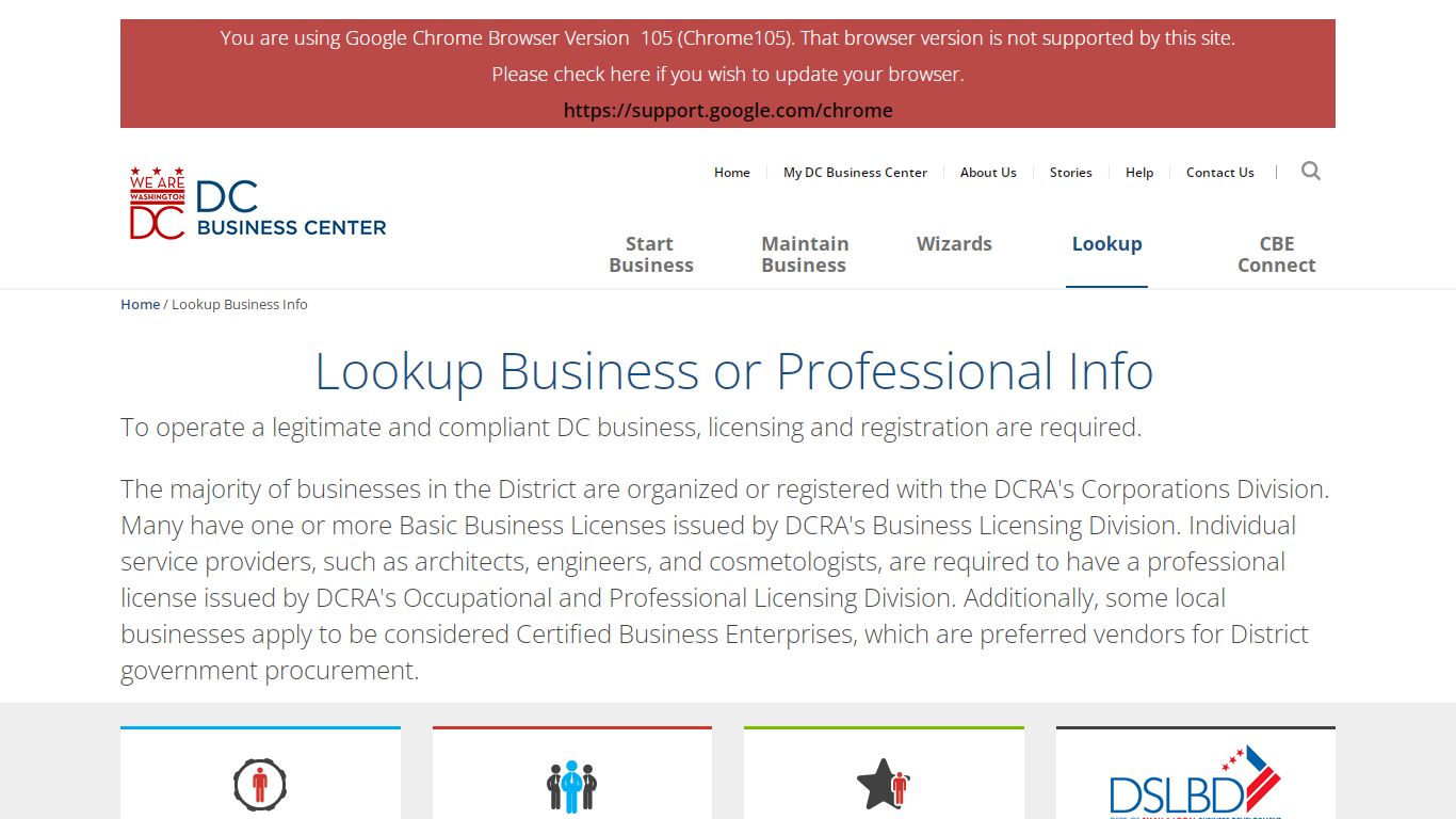 Lookup Business Info | DCBC